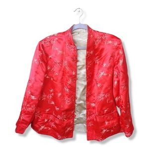 Vintage	Red / Gold Chinese Reversible Satin Jacket